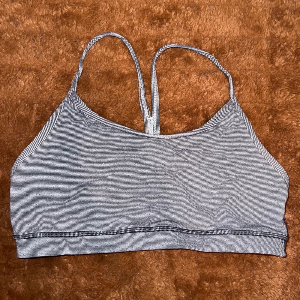 Lululemon Y back pin stripe sports bra size 6